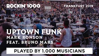 Uptown Funk  Mark Ronson feat Bruno Mars played by 1000 musicians  Rockin1000 [upl. by Anelah359]