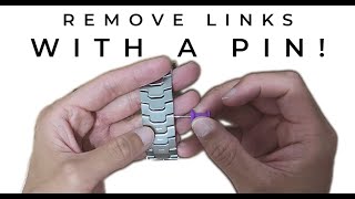 Remove Watch Bracelet Links without tools 2024 Best Method Resize and shorten band and straps [upl. by Elisabeth]