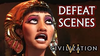 Civilization 6 🌟 All Leaders Defeat Cutscenes [upl. by Mulcahy]