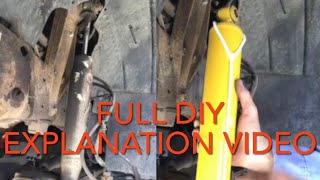 FRONT SHOCK REPLACEMENT ON 19992004 FORD F250 4WD WITH BASIC TOOLS MADE EASY [upl. by Neelcaj]