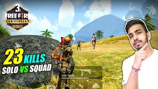 23 KILLS WITH NEW CHARACTERS  FREE FIRE 3rd ANNIVERSARY SPECIAL GAMEPLAY [upl. by Perce]