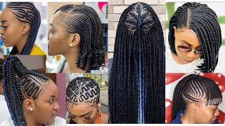 Creative Cornrow styles for 2023 Beautiful Hair styles for events Ladies Trending Hair styles [upl. by Akiemehs]