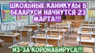 Каникулы в Беларуси начнутся 23 марта изза коронавируса [upl. by Anaujit446]