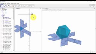 Icosahedron in Geogebra Tutorial [upl. by Maletta]