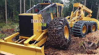 Tiger CAT 635H In Deep Mud Pit [upl. by Eirac483]