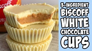 White Chocolate Biscoff Cups tutorial Shorts [upl. by Boaten343]