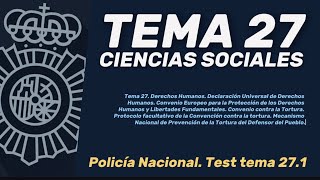 Test Tema 271 Ciencias sociales Policía [upl. by Ariem]