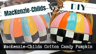 Designer vs DIY How To MacKenzieChilds Inspired Cotton Candy Pumpkin [upl. by Leibman508]