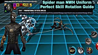 Spider man NWH Uniform Perfect Skill Rotation Guide  Marvel Future Fight [upl. by Sonja]