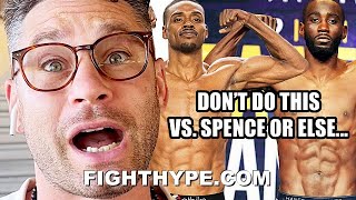 CHRIS ALGIERI WARNS CRAWFORD ON MISTAKE VS SPENCE GIVES ADVICE ON WHAT NOT TO DO DAY BEFORE CLASH [upl. by Salohci55]