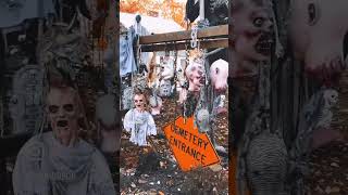 Neighborhood Halloween display in Plainville CT halloween [upl. by Dirfliw]