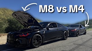 BMW M8  M4 Terrorizing Canyons Mexico Racing POV Drive [upl. by Bartko489]