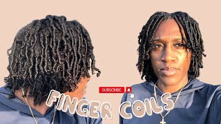 Easy Finger Coils on Natural Hair [upl. by Sayer]