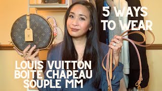 LOUIS VUITTON BOITE CHAPEAU SOUPLE MM  5 WAYS TO WEAR  MOD SHOTS [upl. by Jedthus]