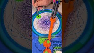 Art fusion create a spirograph by hand and machine shorts loopart spirograph [upl. by Dadinirt457]