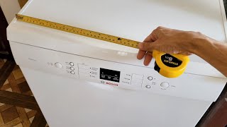 Bosch Dishwasher Dimensions  Will it Fit Under the Counter  Removing Top [upl. by Firman197]