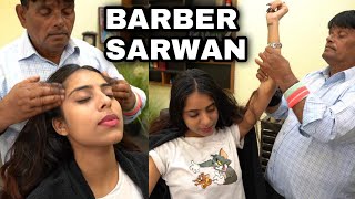 ASMR Head massage therapy on Nancy by Indian Barber SARWAN 😌Tapping KING 🤴 [upl. by Trubow]