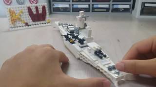 Awesome Yamato battleship LEGOKnight white [upl. by Gnilrits515]