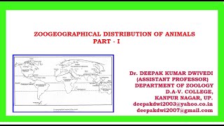 ZOOGEOGRAPHICAL DISTRIBUTION OF ANIMALS PART I [upl. by Isbella819]