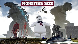 Monsters size comparison in real world 3D  How monster look in first person view [upl. by Ahsienod632]