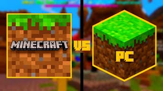 MINECRAFT POCKET EDITION VS MINECRAFT JAVA EDITION PC QUAL É O MELHOR [upl. by Anerda]