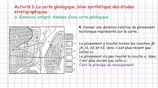 1ère Bac La carte géologique et la reconstitution de lhistoire géologique  exercices intégrés [upl. by Nnaylrebmik197]