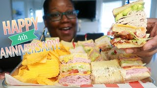 BUILD A COLD SANDWICH PLATTER WITH ME TURKEY AVOCADO CLUB HAM AND CHEESE CHICKEN SALAD [upl. by Suhsoj]