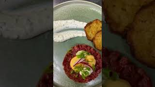 Beef tartare kitchen food [upl. by Nylde]