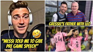 🤣Julian Gressel funny moment with Leo Messi when asked to give pre game speech vs Nashville [upl. by Torey]