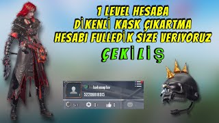 1 LEVEL HESABA DİKENLİ KASK AÇILIMI HESABI FULLEYİP SİZE VERİYORUM PUBG MOBİLE [upl. by Courtenay]