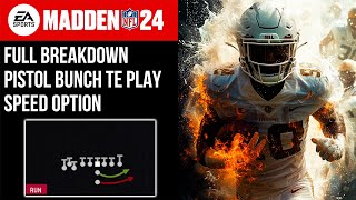 MADDEN 24 FULL BREAKDOWN PISTOL BUNCH TE PLAY SPEED OPTION [upl. by Delfeena683]