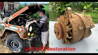 Restoration of UAZ car generator  Restore motors that generate energy electric for cars [upl. by Grete528]