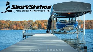 5000lb ShoreStation Hydraulic Lift with Revolution Top Screens FULL WALK THROUGH [upl. by Cenac]