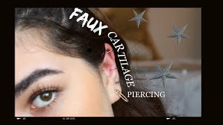 DIY FAUX CARTILAGE PIERCINGS [upl. by Gensler766]