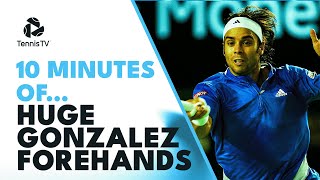 10 Minutes Of HUGE Fernando Gonzalez Forehands 💪 [upl. by Eissen]