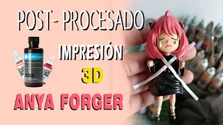 Impresión 3D de Anya Forger  Post Procesado  Resina [upl. by Claresta]