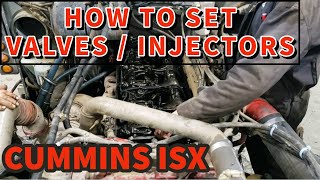 ISX Cummins Valve adjust [upl. by Asabi635]