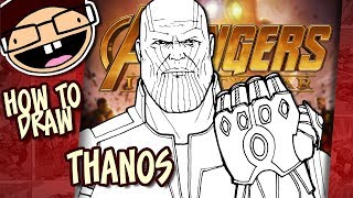 How to Draw THANOS Avengers Infinity War  Narrated Easy StepbyStep Tutorial [upl. by Atir366]