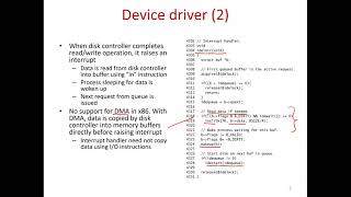 Operating Systems Lecture 31 Device driver and block IO in xv6 [upl. by Avrenim768]