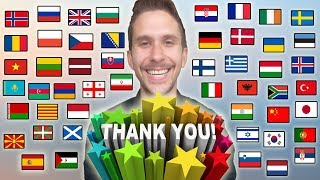 How To Say quotTHANK YOUquot In 50 Different Languages [upl. by Aisad210]