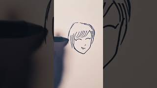 Simple anime face drawing drawing art facedrawing anime [upl. by Omero]