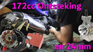 172cc Ontsteking vervangen en 24mm afstellen [upl. by Randal]