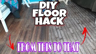 DIY  HOW TO USE CONTACT PAPER ON FLOOR  UNDER 40 HACK BOYS SHARED ROOM MAKEOVER PART 1 [upl. by Linson134]