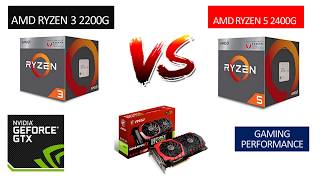 Ryzen 3 2200G vs Ryzen 5 2400G  GTX 1060 6GB  Benchmarks Comparison [upl. by Nytsuj]