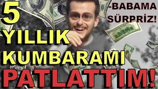 5 Yıllık Kumbaramı Patlattım Babama Büyük Sürpriz Babalar Günü Özel [upl. by Kary]