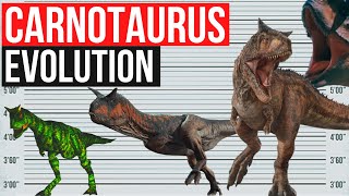 Carnotaurus Evolution 1997  2022  Jurassic Park Jurassic World Dominion [upl. by Hy]