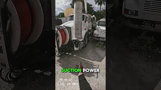 World’s Biggest Vacuum Cleaner VS Decades of Dirt  Drain Cleaning Miami truck septictank [upl. by Netsirk]