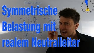 Symmetrische Belastung mit realem Neutralleiter  Mehrphasensystem [upl. by Filler]