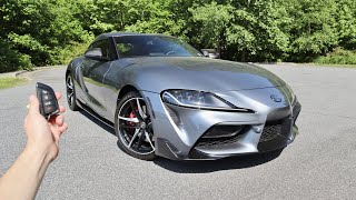 2022 Toyota GR Supra 30 Premium Start Up Exhaust Walkaround POV Test Drive and Review [upl. by Towroy]