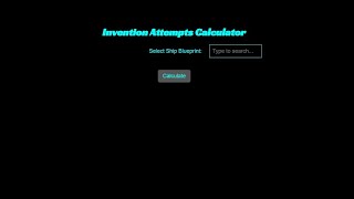 Eve Online  Invention Attempts Calculator my own test page [upl. by Scriven]